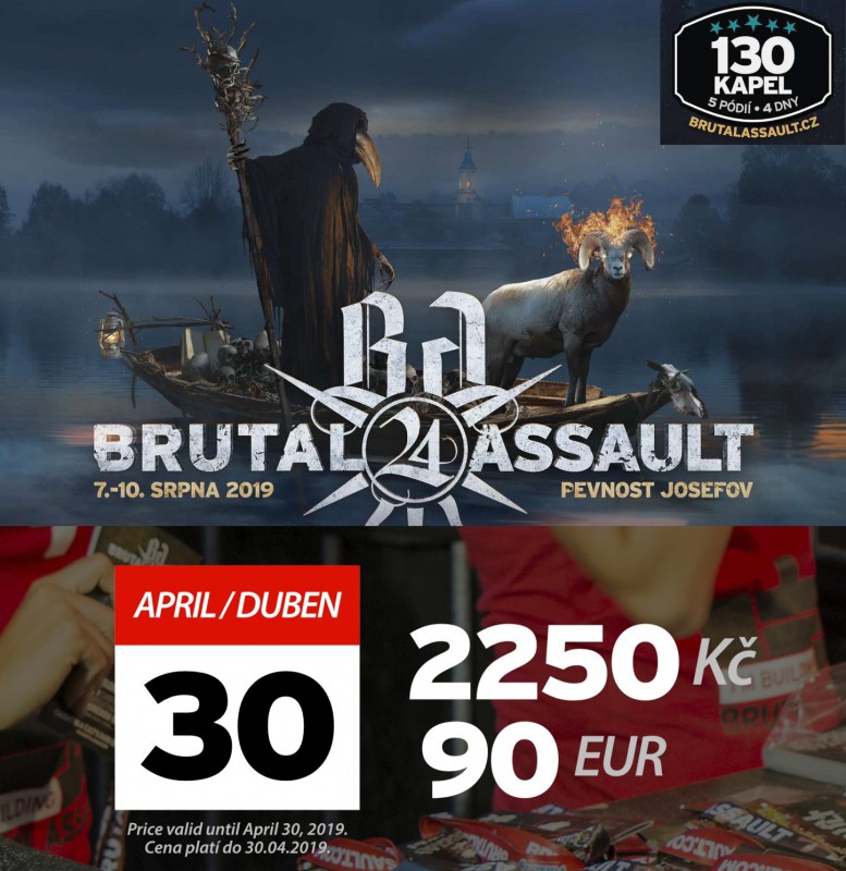 Lacnejšie vstupenky na Brutal Assault len do 30.4.