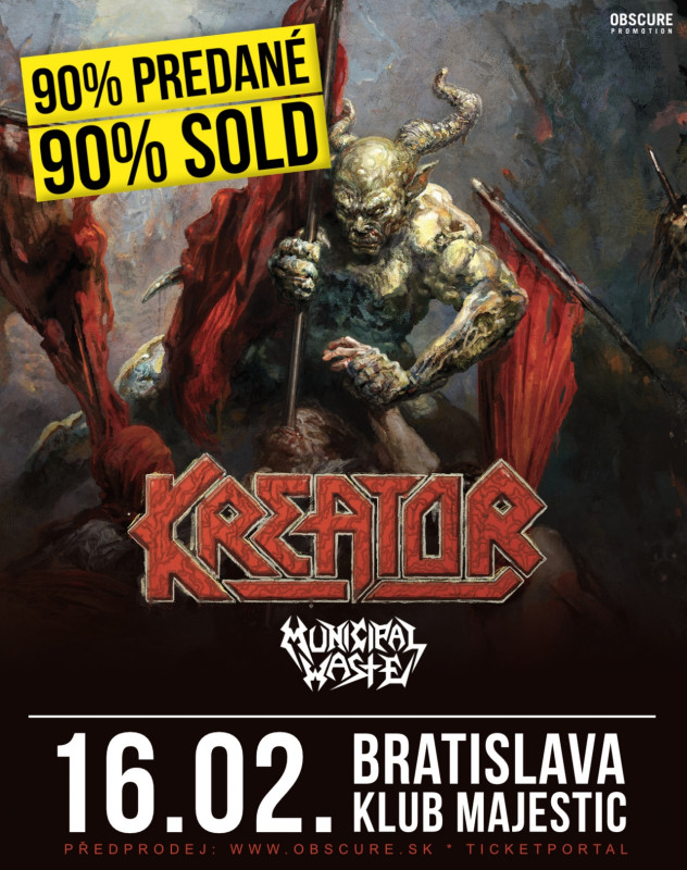 KREATOR v Bratislave sa blíži